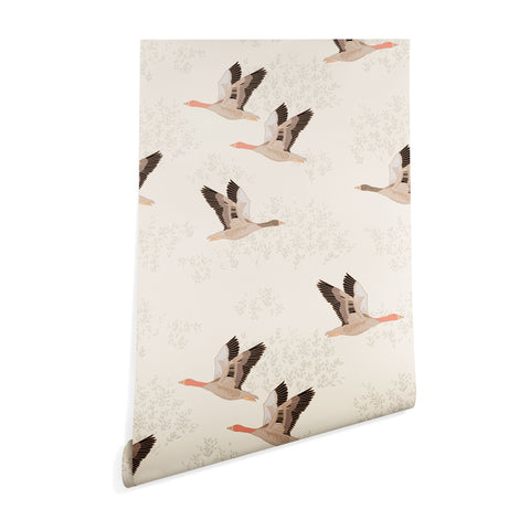 Iveta Abolina Geese Light Cream Wallpaper